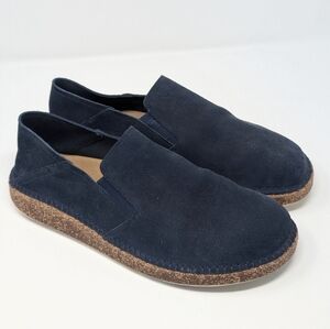 Birkenstock Mens Navy Suede Leather Slip On Callan Shoes